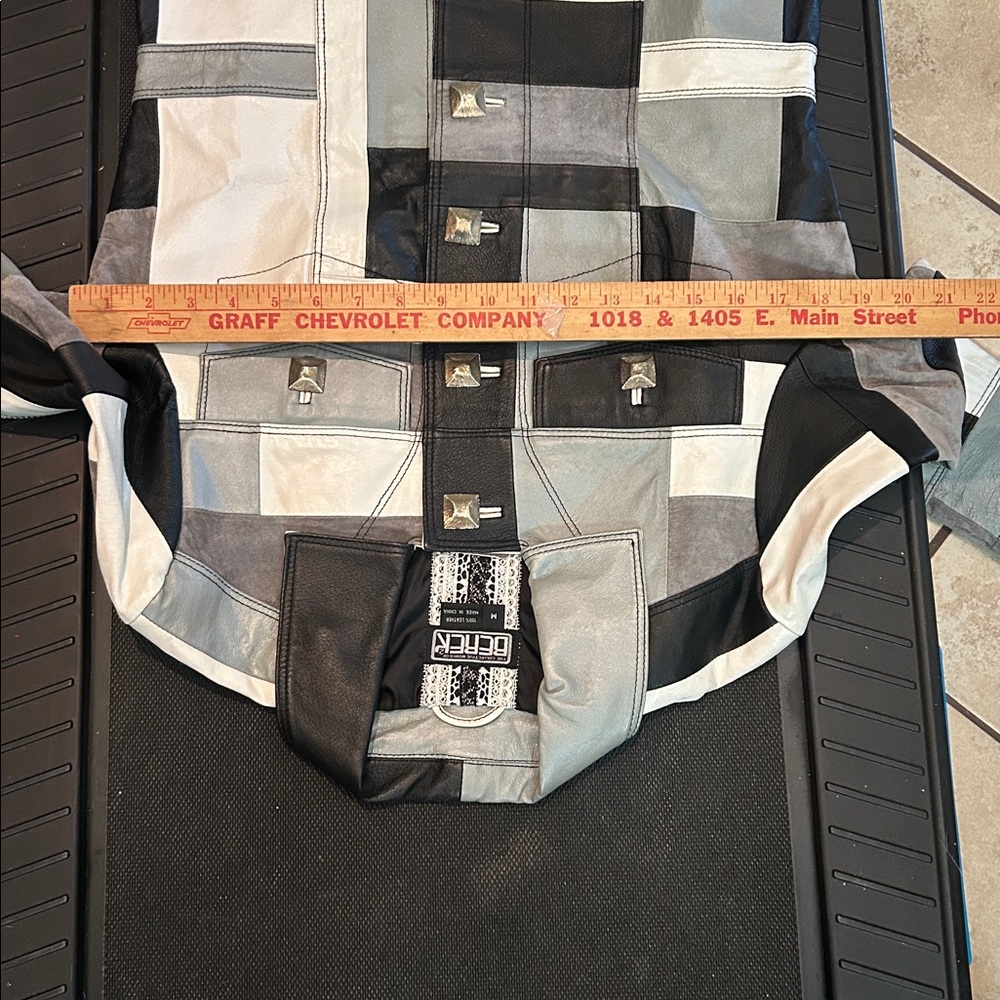 Berek Black And Gray Patchwork Leather Jacket - image 8